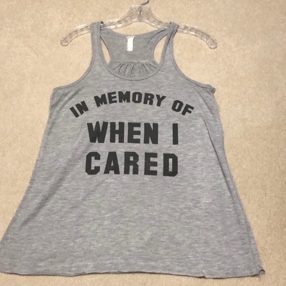 Tops - In memory of when i cared grey racer back …
